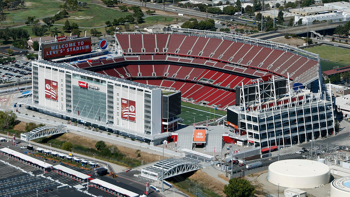 An aerial photograph of Levi's Stadium shot Wednesday, Sept. 2, 2015, shows the San Francisco 49ers facility on the eve of its second football season in Santa Clara, Calif. (Karl Mondon/Bay Area News Group)
