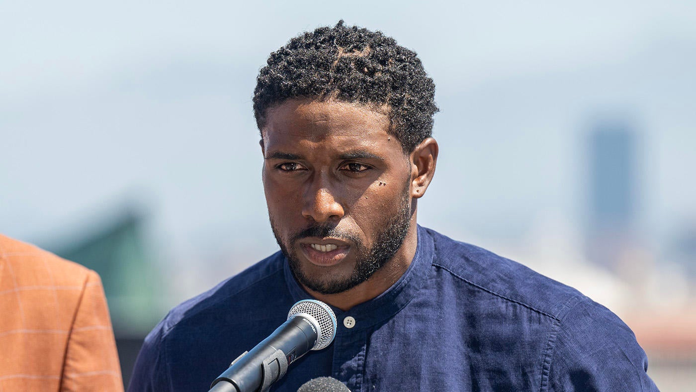 Former USC football standout Reggie Bush holds press conference to talk about defamationon lawsuit against the NCAA
