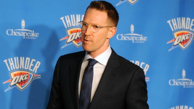 Sam Presti at Billy Donovan's introductory press conference