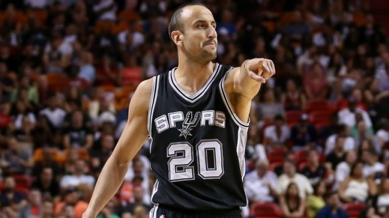 Manu Ginobili jokes that he gave his right testicle to the Spurs