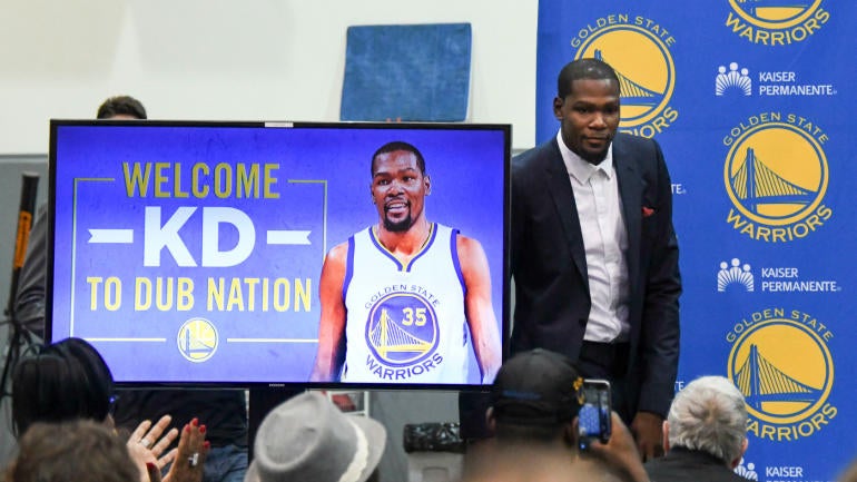 Kevin Durant's first appearance with the Warriors won't come in the U.S.