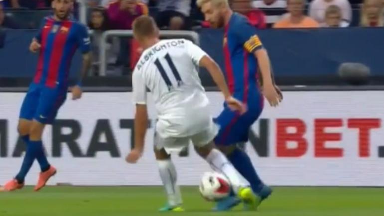 WATCH: Messi embarrasses Leicester City defender with clever nutmeg