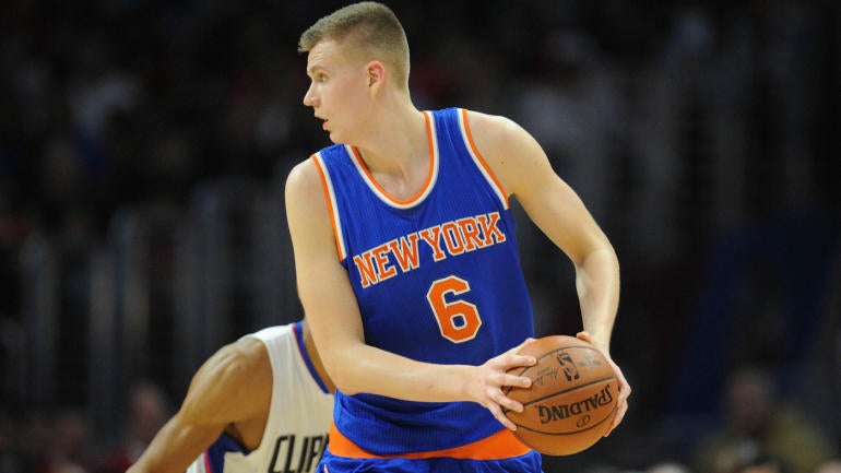 WATCH: Kristaps Porzingis has Dirk Nowitzki's signature moves down pat