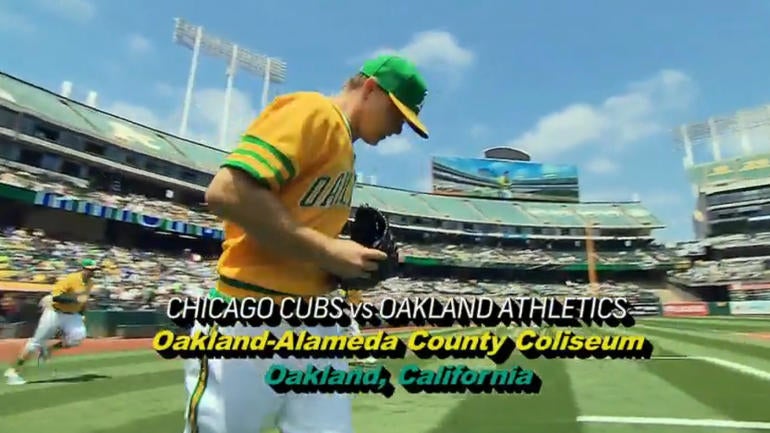 LOOK: The Cubs and A's take it back to 1981 with some strong throwbacks