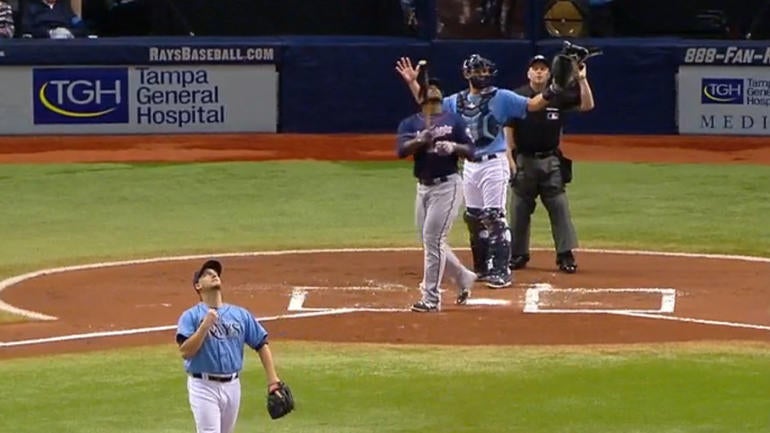 Miguel Sano becomes the first player to ever hit the roof of Tropicana Field