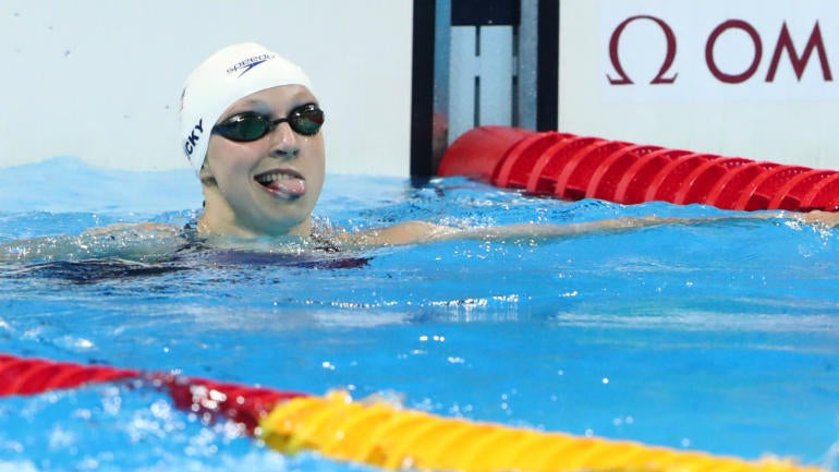 Katie Ledecky blazes through 400-meter freestyle prelim, sets Olympic record