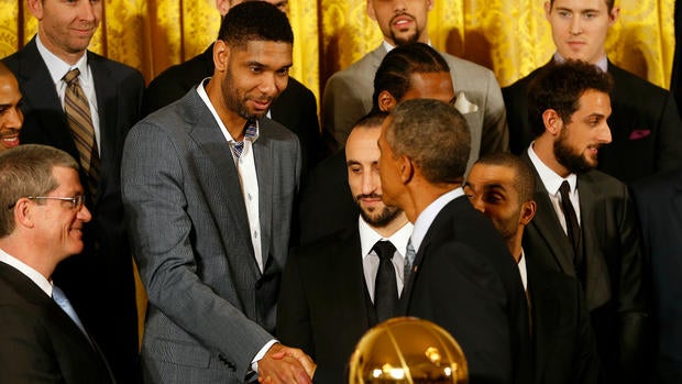 Tim Duncan at the White House