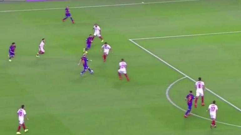 WATCH: Barcelona star Messi shows off footwork with fancy assist in Super Cup