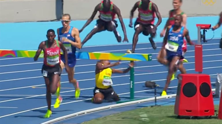 LOOK: Olympic runner slams head into barrier during steeplechase
