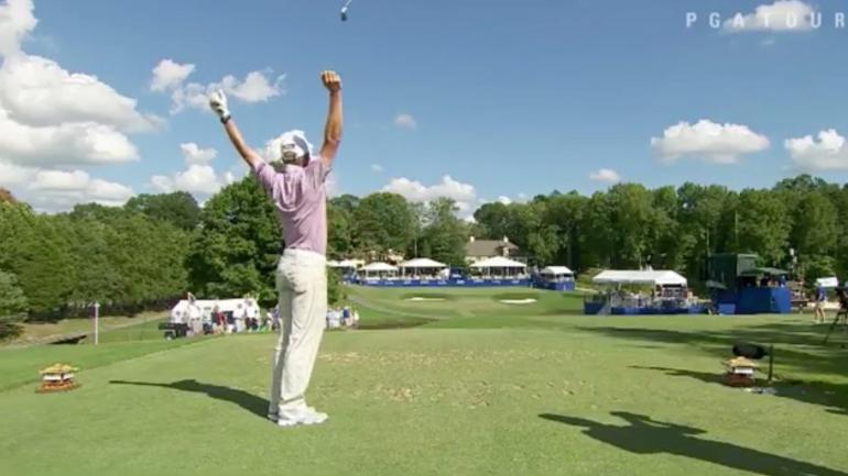 WATCH: Golfer launches club after making event's second ace of Saturday