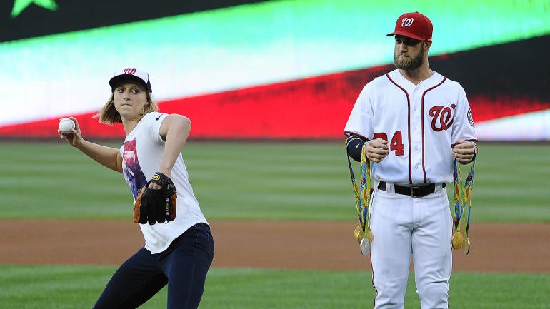 Olympic swimmer Ledecky sends pool invite to Bryce Harper during brawl suspension
