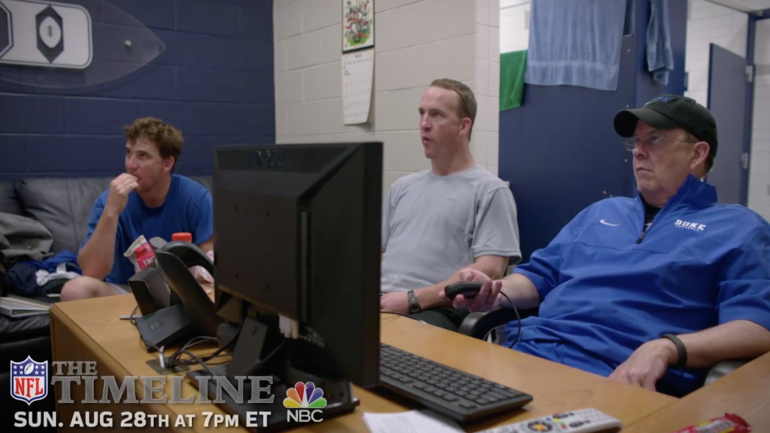 LOOK: Peyton Manning flips out on Eli Manning for crunching on chips