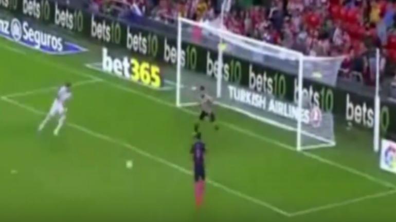 WATCH: Messi teases defenders, sets up Suarez who misses open net goal