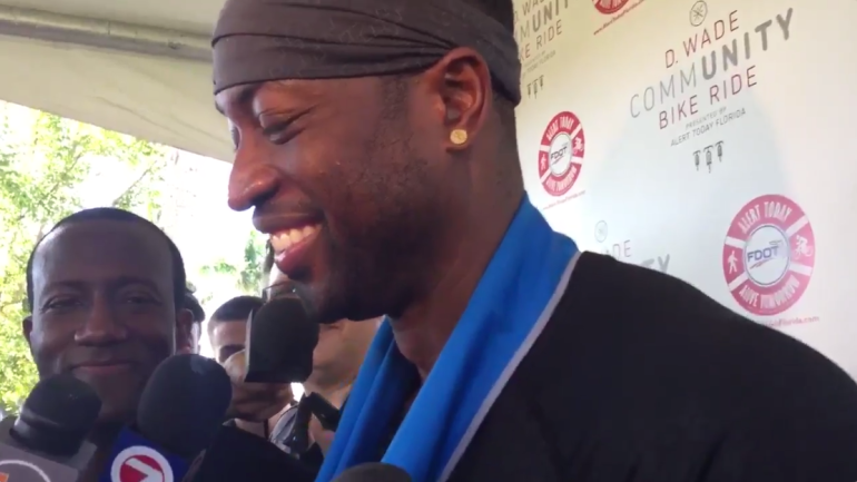 Dwyane Wade has yet to receive that farewell email from Pat Riley