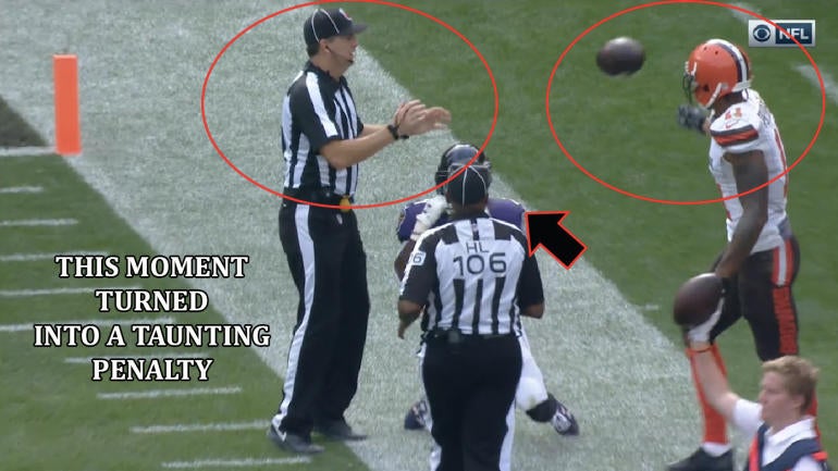 The Browns get hosed on a ridiculous taunting penalty against Terrelle Pryor