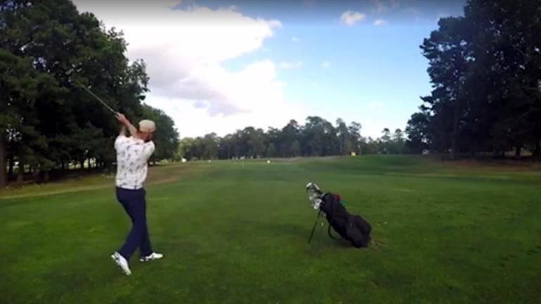 WATCH: Juggling golf trick-shot artist impresses with multi-club drive