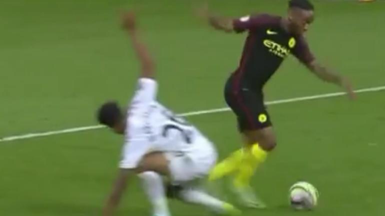 Swansea vs. Man. City goal highlight: Sterling puts defender on skates to score