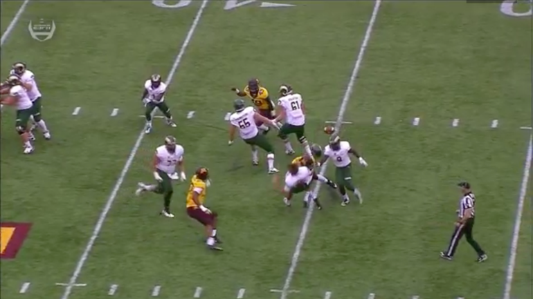 WATCH: Minnesota player keeps knocking QBs and their helmets into oblivion