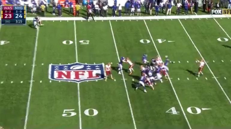 WATCH: Redskins punter shows off cannon arm on successful fake punt