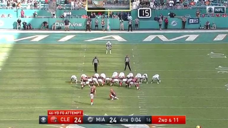WATCH: Browns go full Browns when new kicker misses game-winning field goal