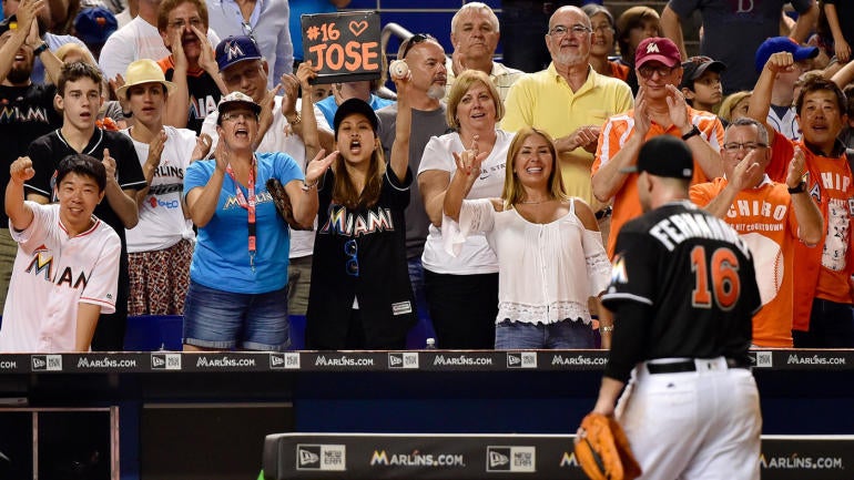 WATCH: Jose Fernandez threw his final pitch at home in front of family, friends