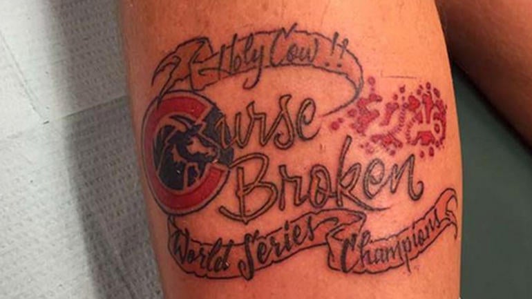 LOOK: Super confident Cubs fan gets 2016 World Series champions tattoo