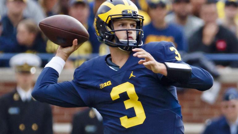 Jim Harbaugh calls QB Wilton Speight 'questionable' for Indiana game