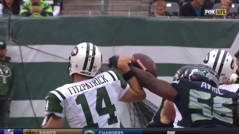 WATCH: A Ryan Fitzpatrick fumble ends up being the Jets' best offensive play