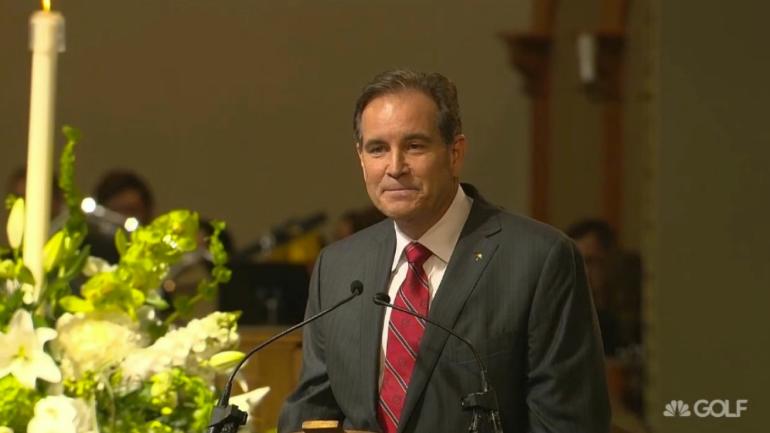 WATCH: Jim Nantz delivers emotional, beautiful eulogy at Arnold Palmer memorial