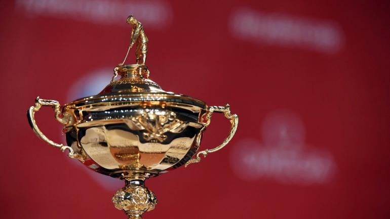 LOOK: Rickie Fowler takes Ryder Cup trophy to Arnold Palmer's memorial
