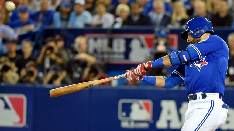 WATCH: Jose Bautista hits a home run left-handed during batting practice