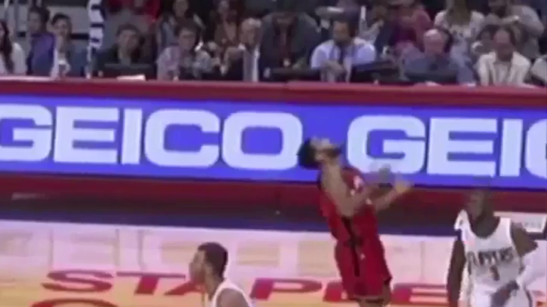 WATCH: Blake Griffin throws a shoe and hits a Raptors player