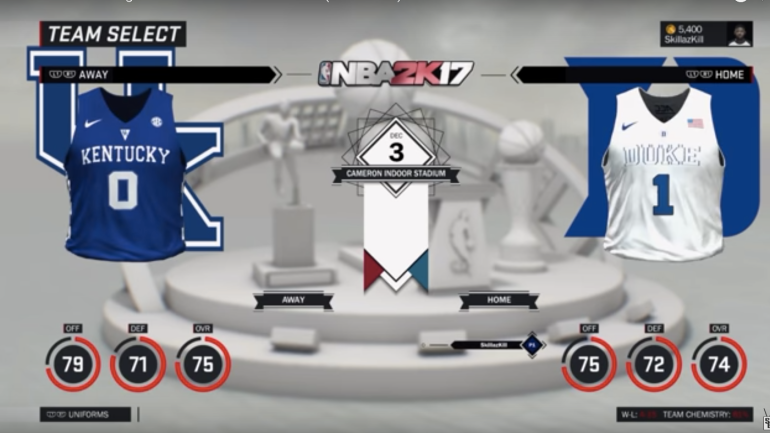 Here's how you can change NBA2K17 into a cool college basketball video game
