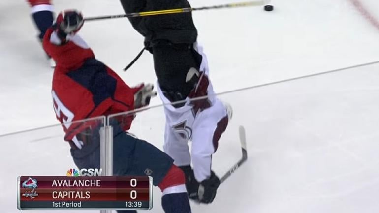 WATCH: Capitals' Orlov flips Avalanche's Duchene with old-school hip check