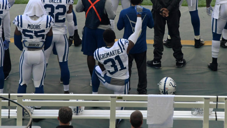 Antonio Cromartie's wife says anthem protest cost cornerback his job with Colts