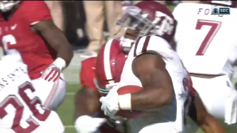 WATCH: Alabama's Mack Wilson obliterates returner in controversial hit of the year