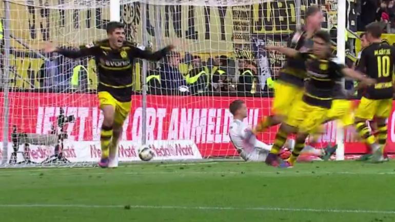 WATCH: Young USMNT star Pulisic scores injury time equalizer for Dortmund