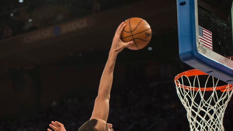 WATCH: Rudy Gobert puts Kristaps Porzingis on a poster, then blocks him