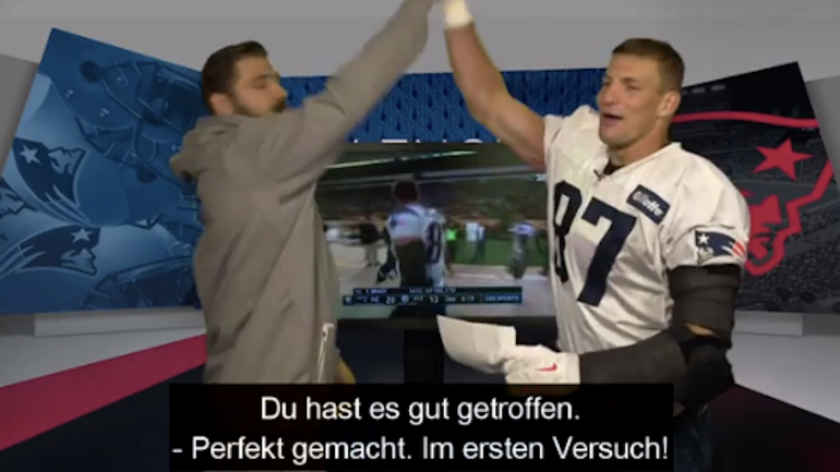 WATCH: Rob Gronkowski is now calling his own NFL highlights in German