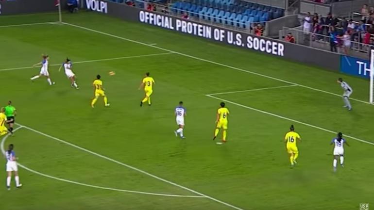 WATCH: USWNT's Tobin Heath needs just one touch to score world-class strike