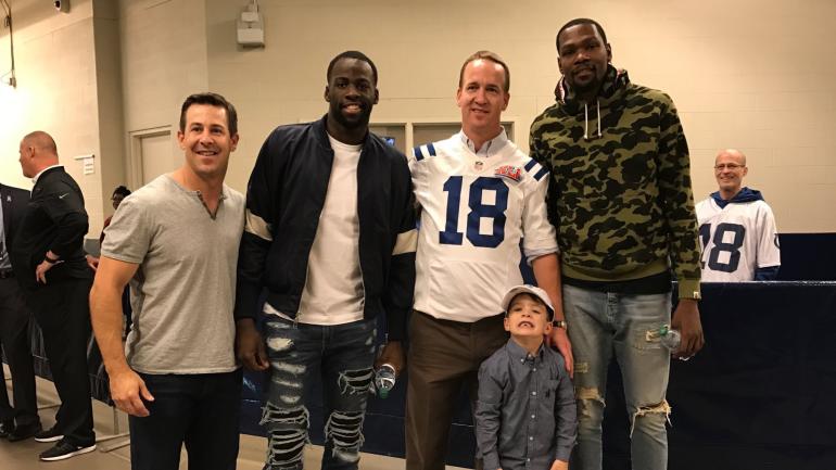 When stars align: Warriors' Kevin Durant, Draymond Green pose with Peyton