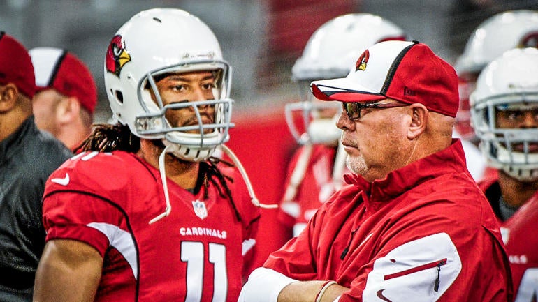 A Larry Fitzgerald hug led to coach Bruce Arians needing surgery