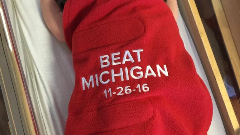 LOOK: Ohio State newborns get swagged out with LeBrons, blankets for 'The Game'