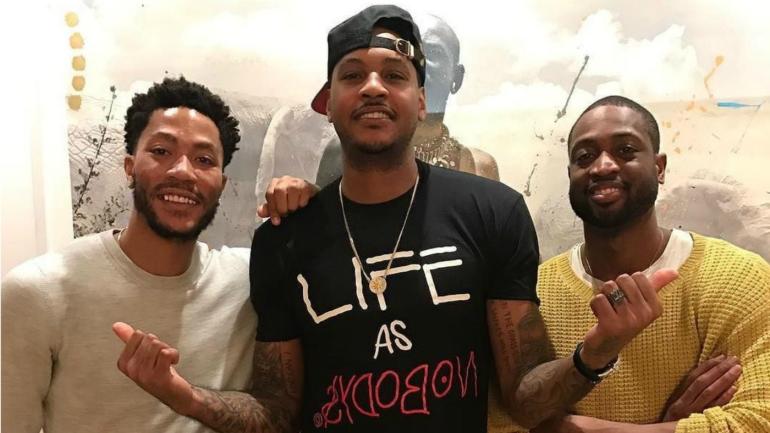 Dwyane Wade takes helicopter to attend Carmelo Anthony's Thanksgiving