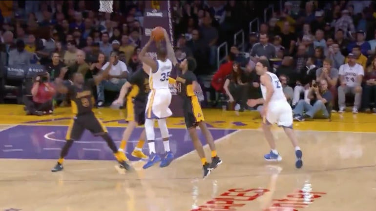 Lakers-Warriors highlights: Brandon Ingram blocks Kevin Durant 3, leads to dunk - CBSSports.com