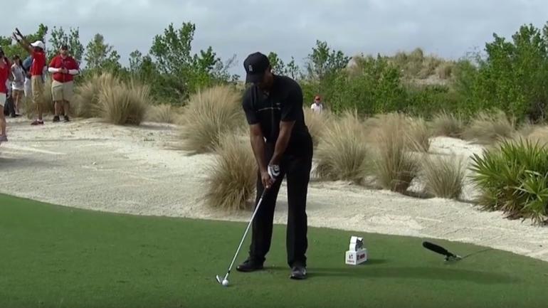 WATCH: Tiger Woods nearly makes hole-in-one in his return to golf