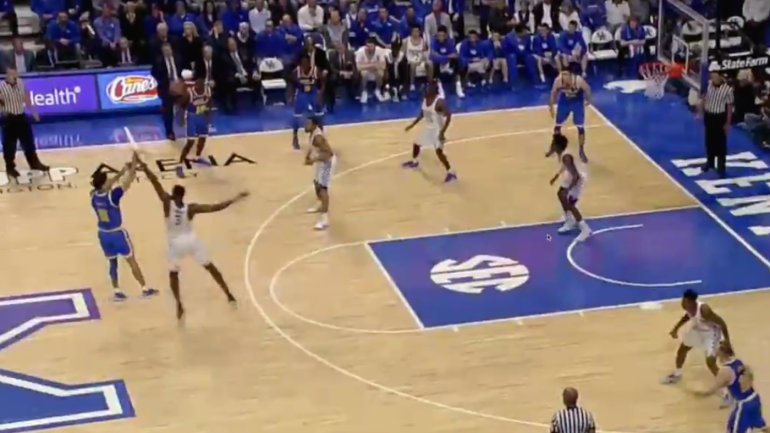 WATCH: UCLA's Lonzo Ball drops Steph Curry-like step-back 3 on Kentucky