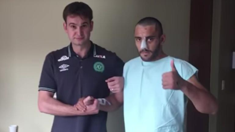 WATCH: Chapecoense plane crash survivor shares his first steps on road to recovery