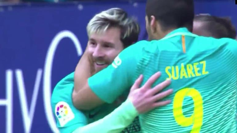 Barcelona goal highlights: Messi and Suarez combine for lethal goal