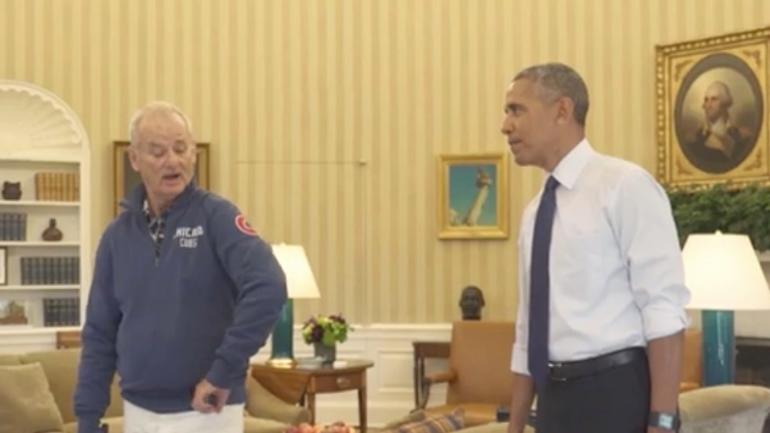 WATCH: Bill Murray and Barack Obama put on a putting display in Oval Office